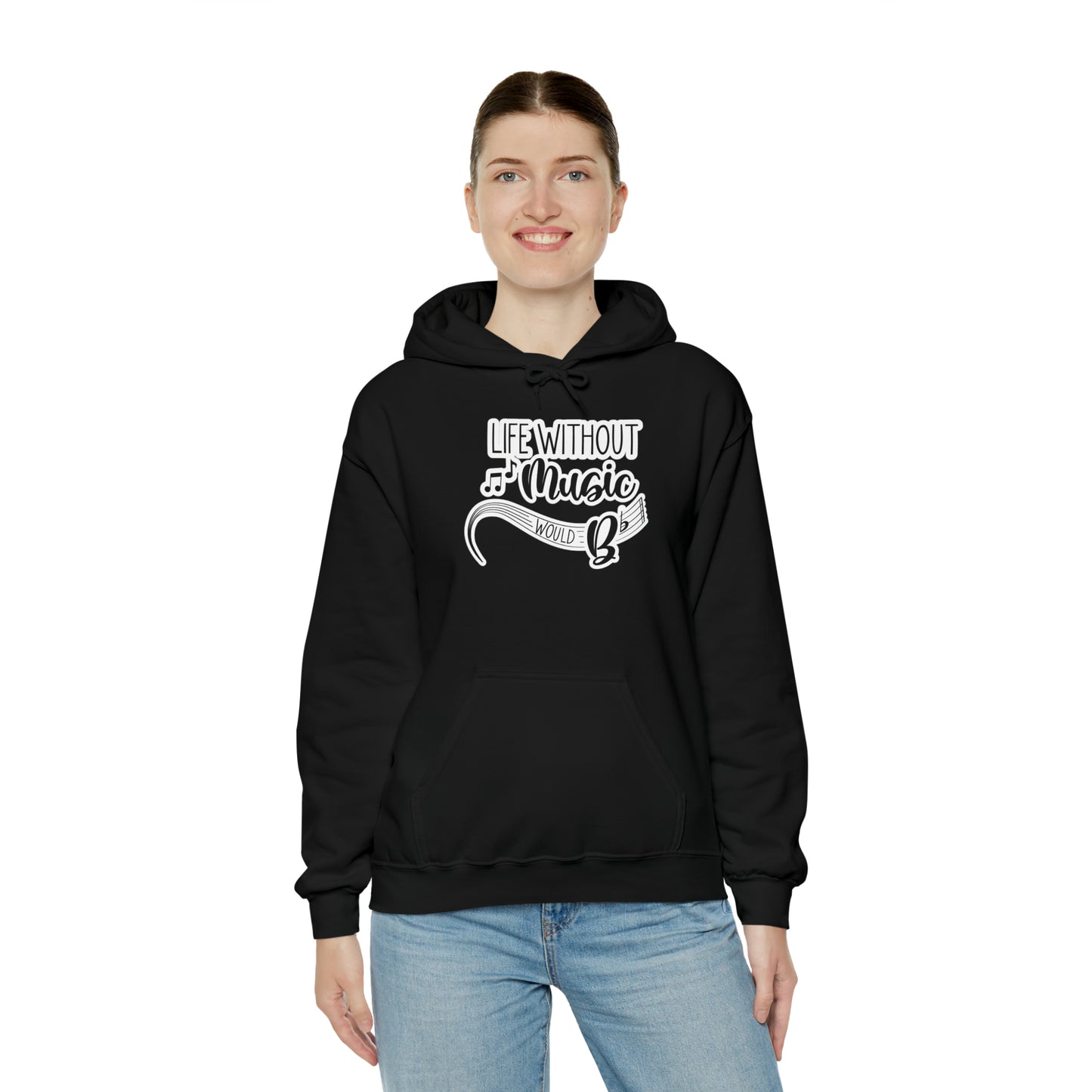 Life Without Music Would B Flat Hooded Sweatshirt