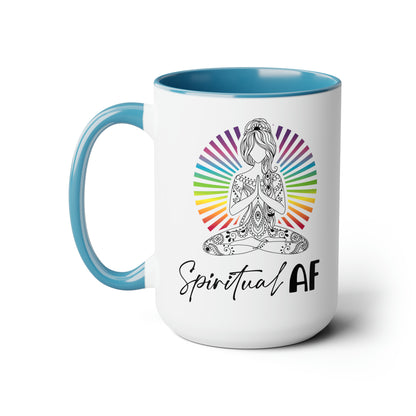 Spiritual AF Two-Tone Coffee Mug, 15oz