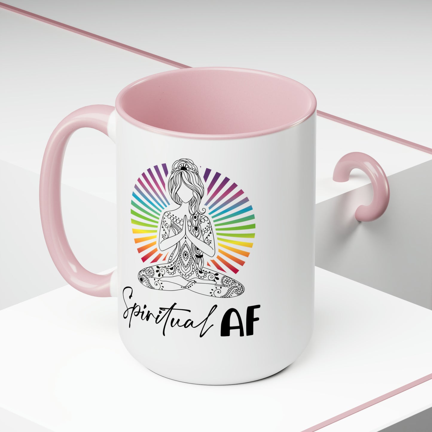 Spiritual AF Two-Tone Coffee Mug, 15oz