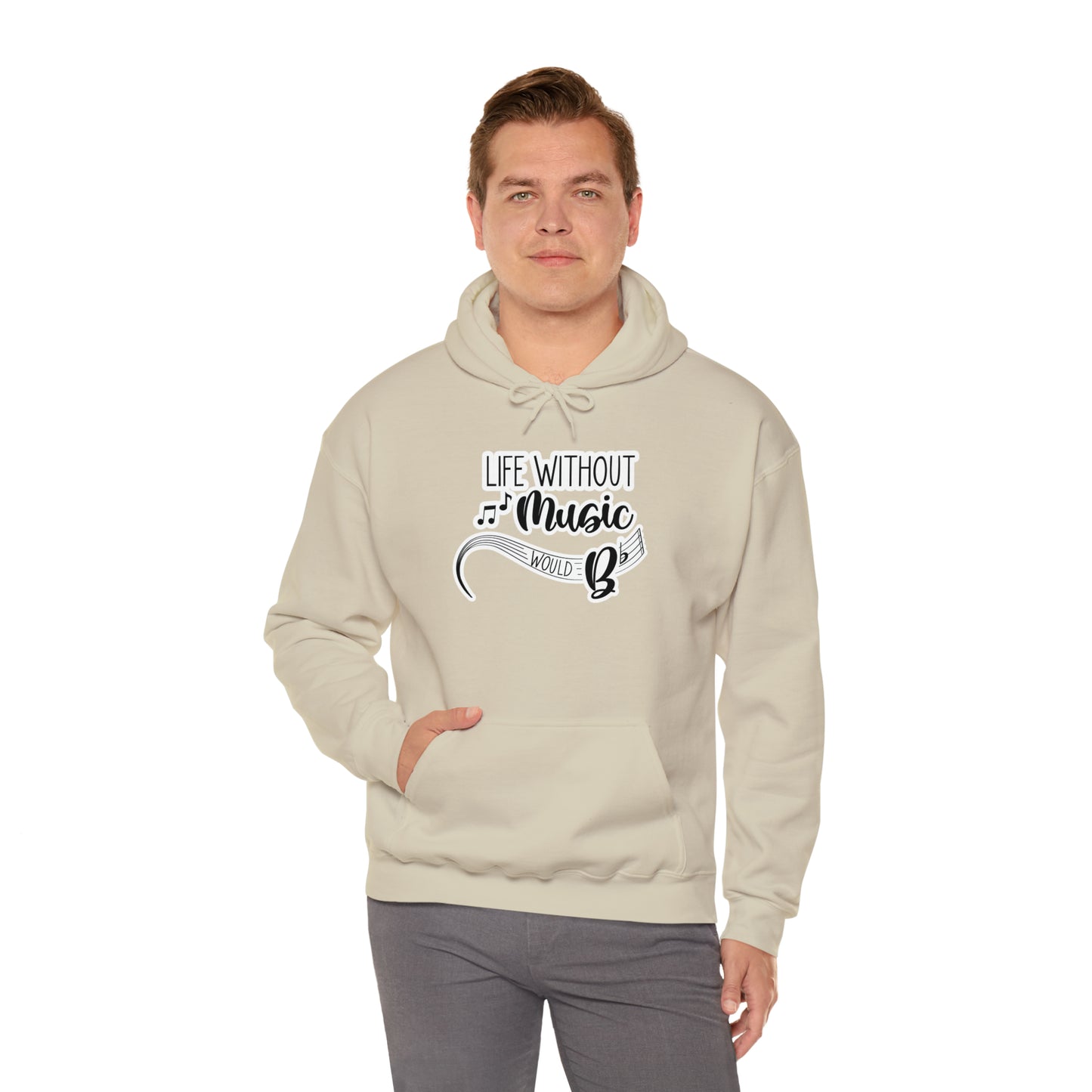 Life Without Music Would B Flat Hooded Sweatshirt