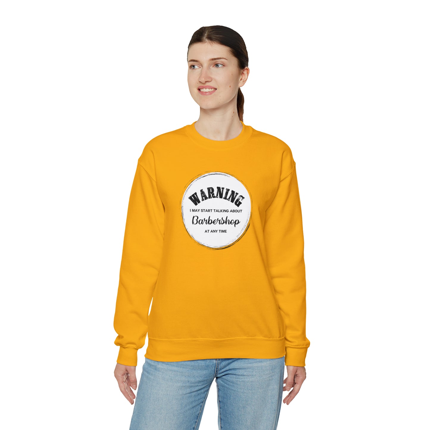 Warning I May Start Talking About Barbershop Crewneck Sweatshirt