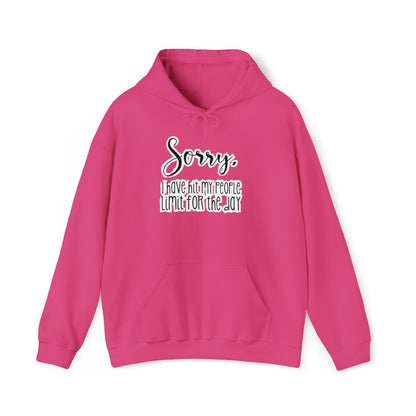 Sorry I Have Hit My People Limit Hooded Sweatshirt