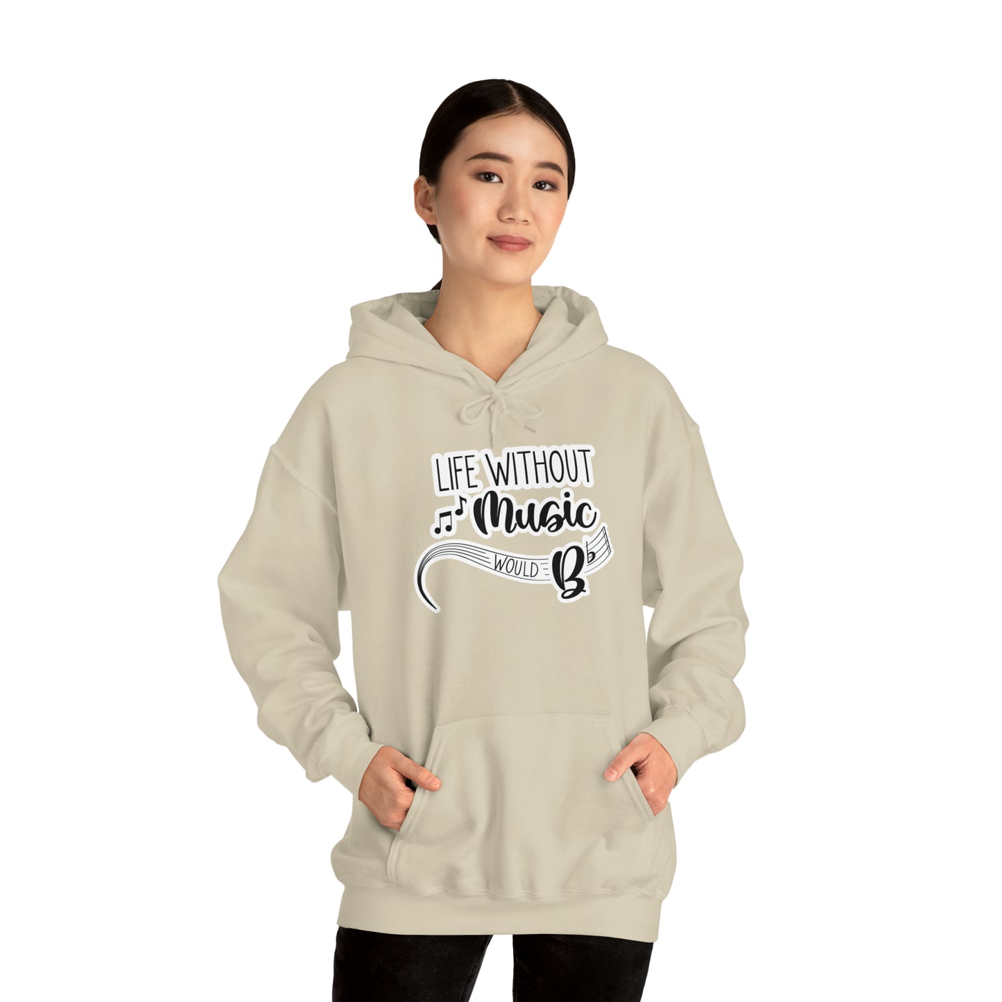 Life Without Music Would B Flat Hooded Sweatshirt