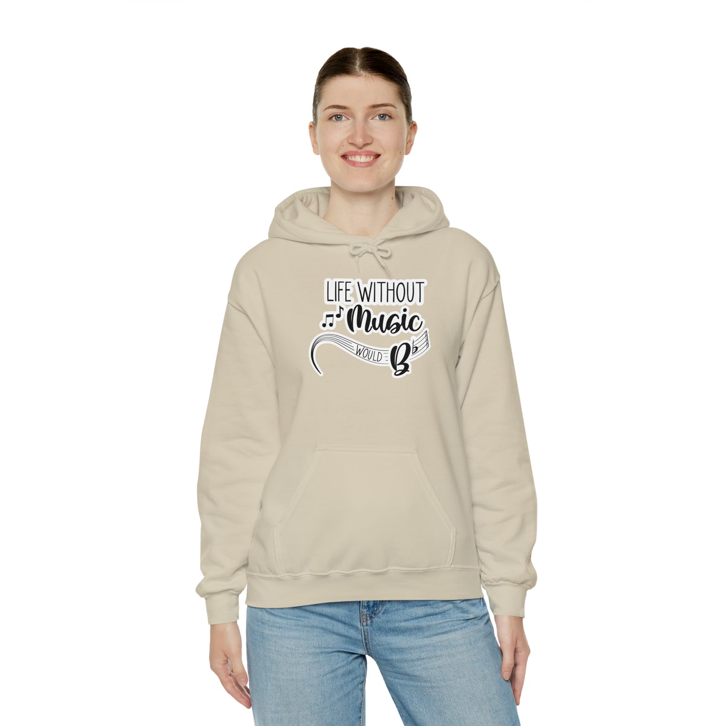 Life Without Music Would B Flat Hooded Sweatshirt