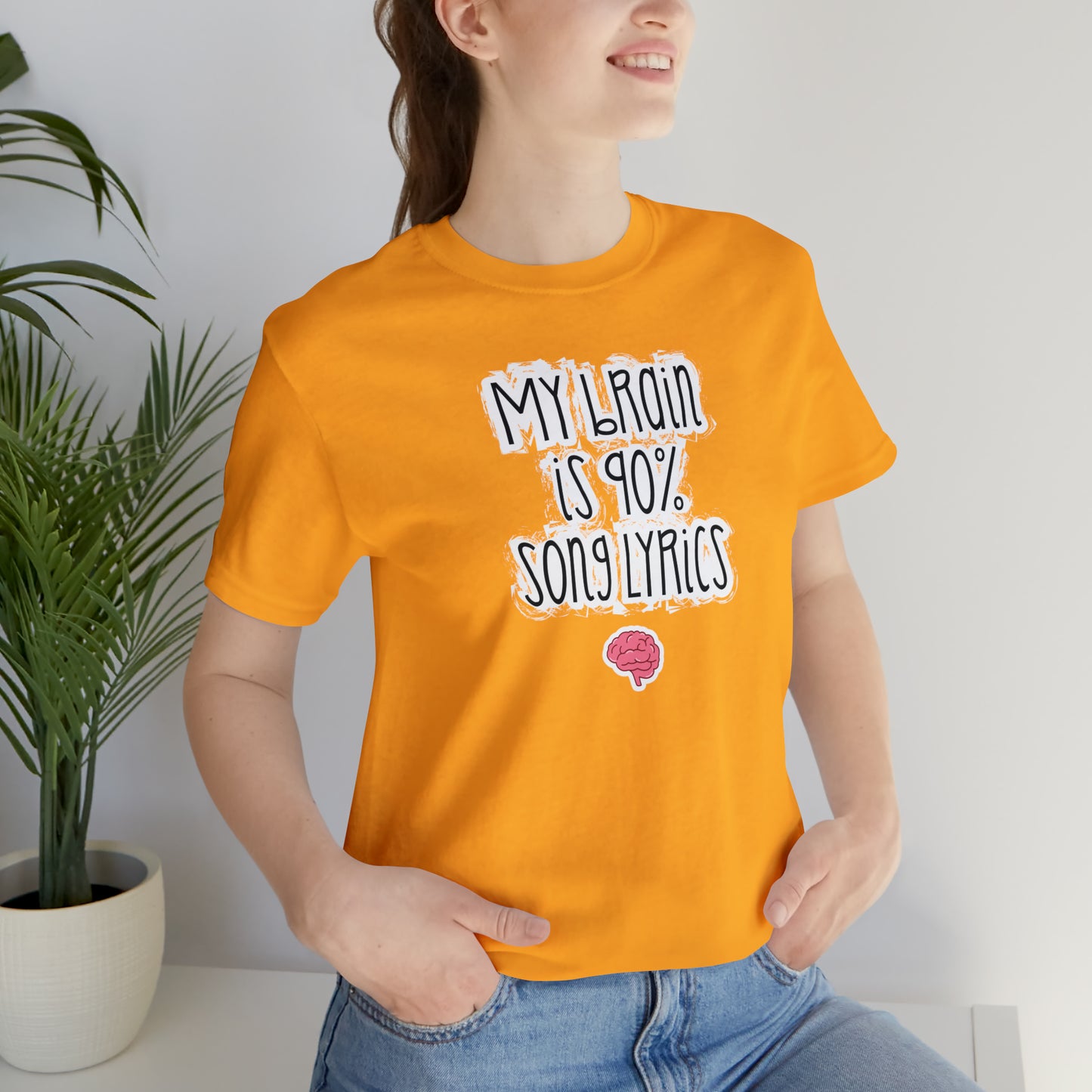 My Brain Is 90% Song Lyrics T-Shirt